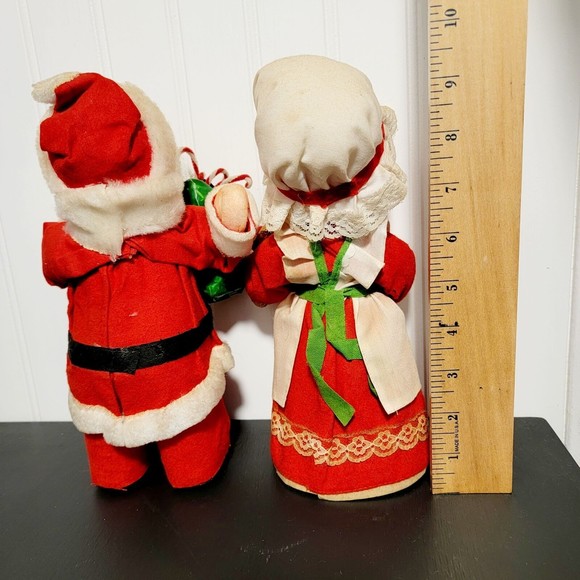 Vintage Saint Nicholas Santa Claus And Mrs Claus Christmas Tree Toppers‎ Statues - Picture 7 of 8